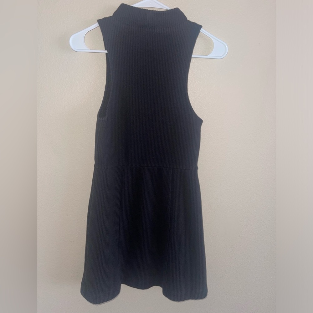 Free People Black Ribbed‎ Fit & Flare Dress size Small